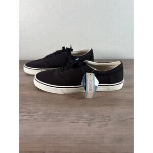 TOMS Alpargata Fenix Lace Up Black Canvas Sneakers Men's Size 11.5 New with Tags